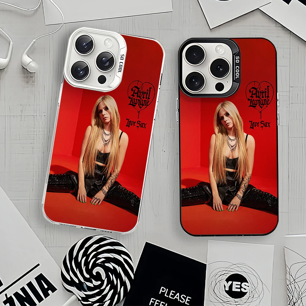 For iPhone 12 11 13 14 15 16 Max Singer A-Avrils L-Lavigne Pro Plus Mini Protective Cover IMD Phone Case