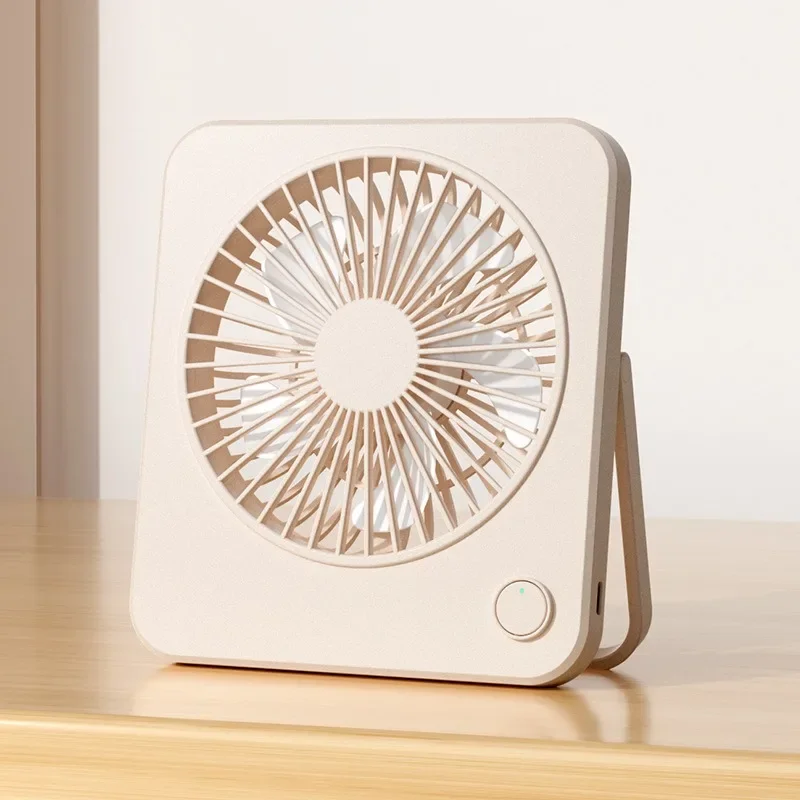 Ultra-Thin Desktop Fan 1200mAh Battery Three-Speed Adjustable Low Noise Portable Design with Handle Ideal for Home and Office