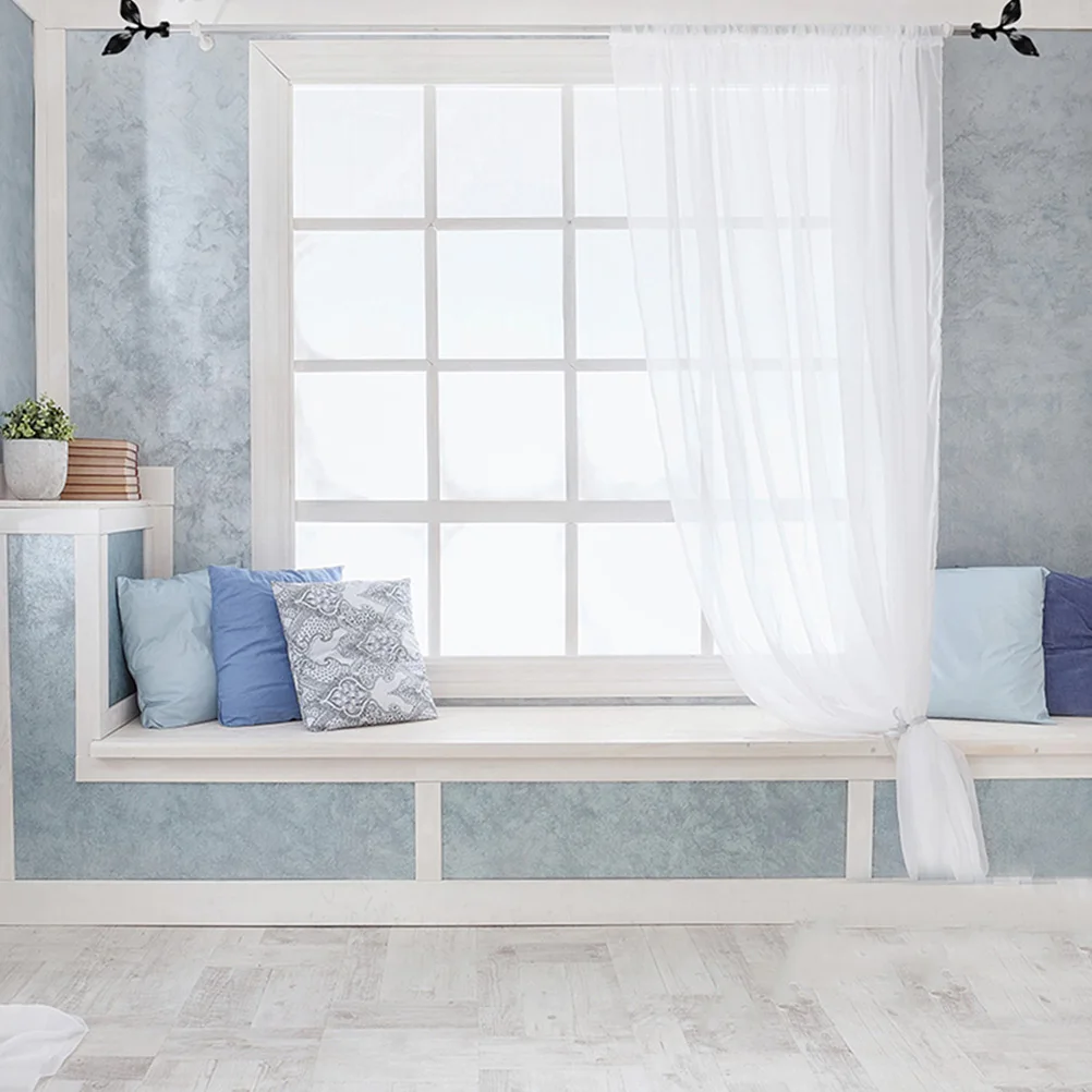 

4 Pcs Leaf Head Decoration Curtain Rod Finials Decorative End Decorate Caps Pole