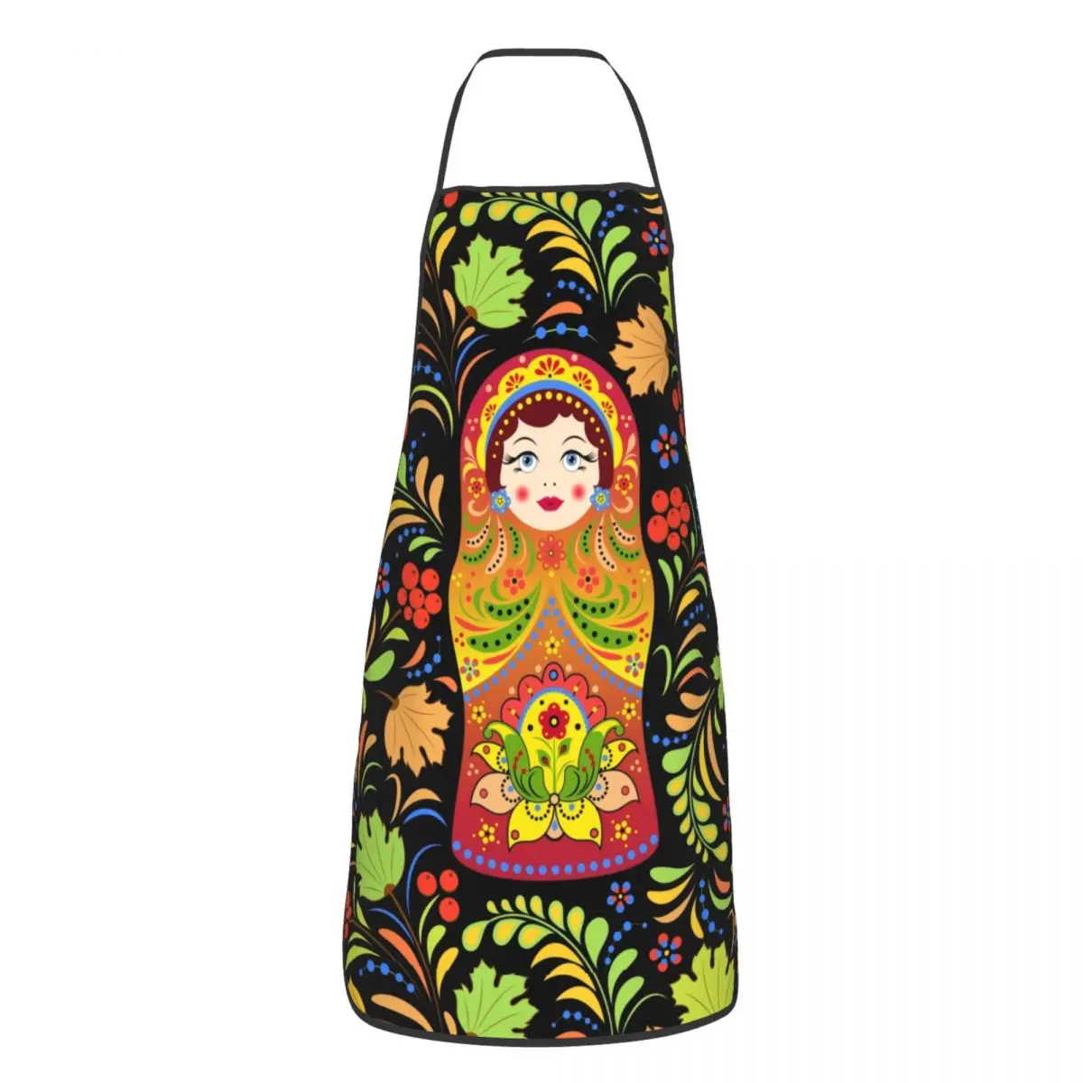 

Русская бабушка на заказ, матрешка, забавные фартуки для взрослых, унисекс, кухонный нагрудник для шеф-повара, кулинария, выпечка, садоводство