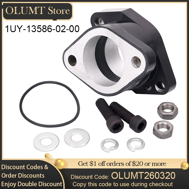 Motorcycle Carburetor Intake Manifold For YAMAHA 1UY-13586-02-00 YFM350 YFM350X Warrior 350 YFM350FX YFM 350 350X 4WD 350FX