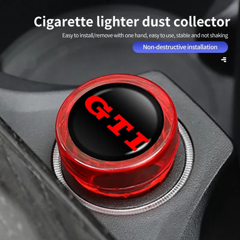 Car New Socket Dust Pad Plated Plug Cigarette Lighter Cover For Volkswagen Golf 4 5 6 7 GTI Tiguan Passat B5 B6 B7 CC Jetta MK5