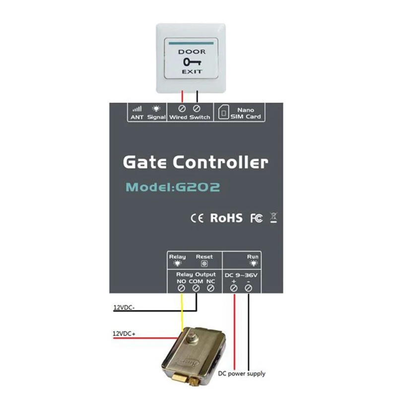 G202 2G Remote Control 200 pengguna GSM pembuka gerbang saklar Relay akses pintu pembuka pintu nirkabel 850/900/1800/1900Mhz