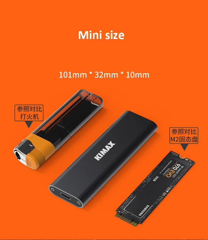 Blueendless Xách Tay SSD Enclosure Hỗ Trợ PCIE NVMe M.2 Đĩa Cứng Trường Hợp Loại C 3.1 Truyền Tải Tốc Độ Cao Ổ Cứng Bao Vây