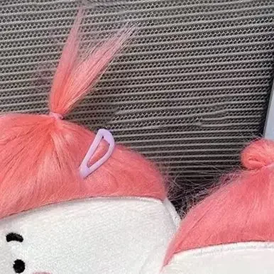 Humorous Pink-haired Large Capacity Plush Pen Pouch with Cartoon Design for School or Gift