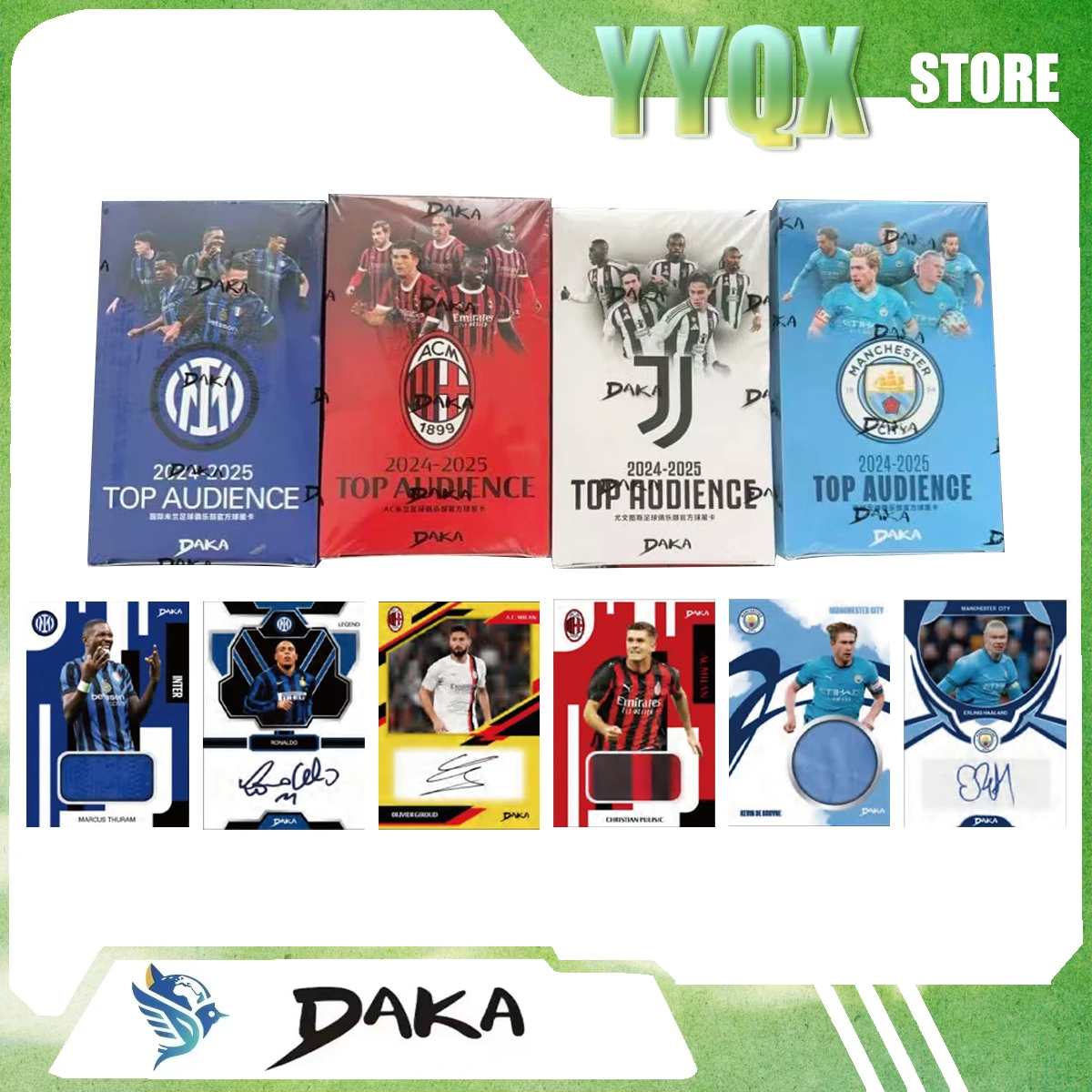 DAKA 2026 NUEVO AC Milan Inter de Milán ‌   Tarjeta Coleccionable del MCFC Juventus FC, Colección Copa Mundial, Regalo Sorpresa, Juguete para Niños