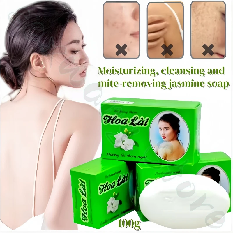 Jasmine Soap Moisturizing, Moisturizing, Skin Deep Cleansing, Eliminating Mites, Long-lasting Fragrance Bath Soap 100g