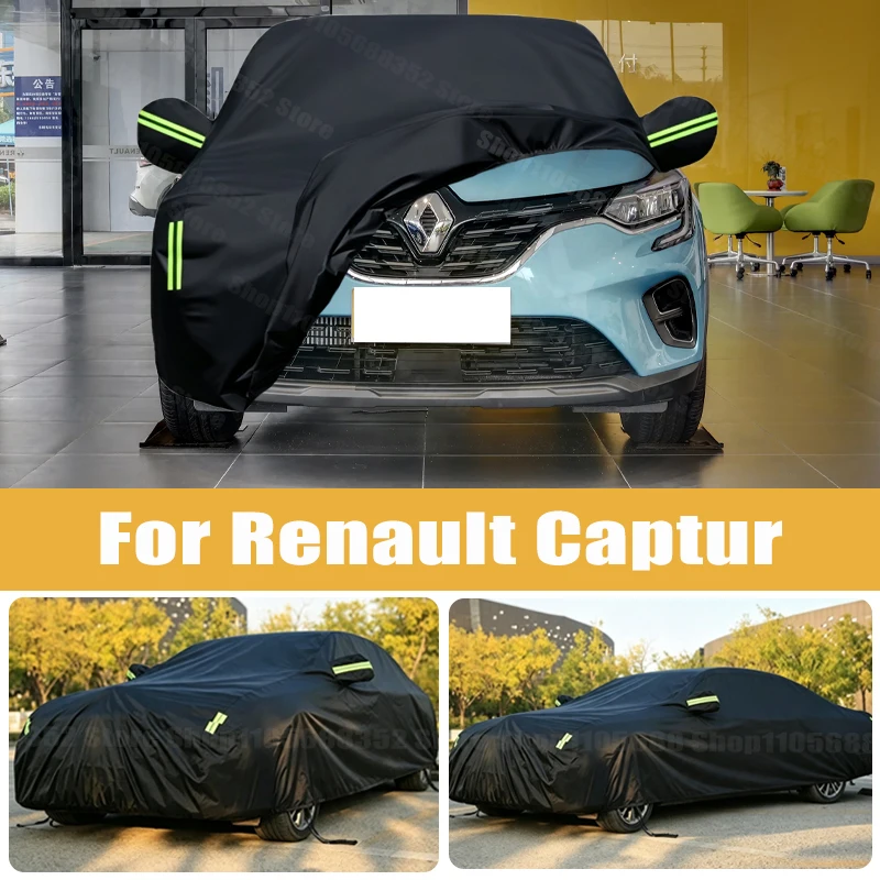Car Cover Outdoor Protection Full Exterior Snow Cover Sunshade Dustproof Protection Cover Universal For Renault Captur
