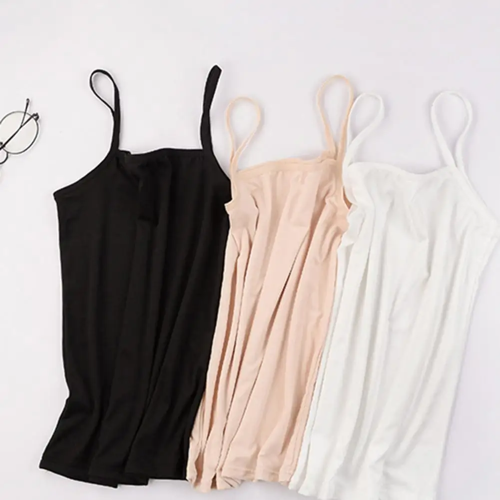 

Women Summer Sling Vest Sleeveless Square Collar Solid Color Camisole Slim Fit Tank Top Women Camisole Streetwear