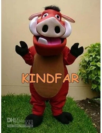 

New Adult Halloween Christmas Red Pig Mascotte Fancy Cartoon Mascot Costume Plush Fancy Dress Mascot Costume