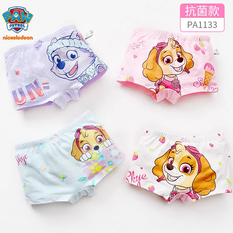 

4 Pcs/Lot Genuine Paw Patrol Girls Underwear Cotton Children Underwear Breathable Briefs Cartoon Kids Panties 2-8Y Underpants