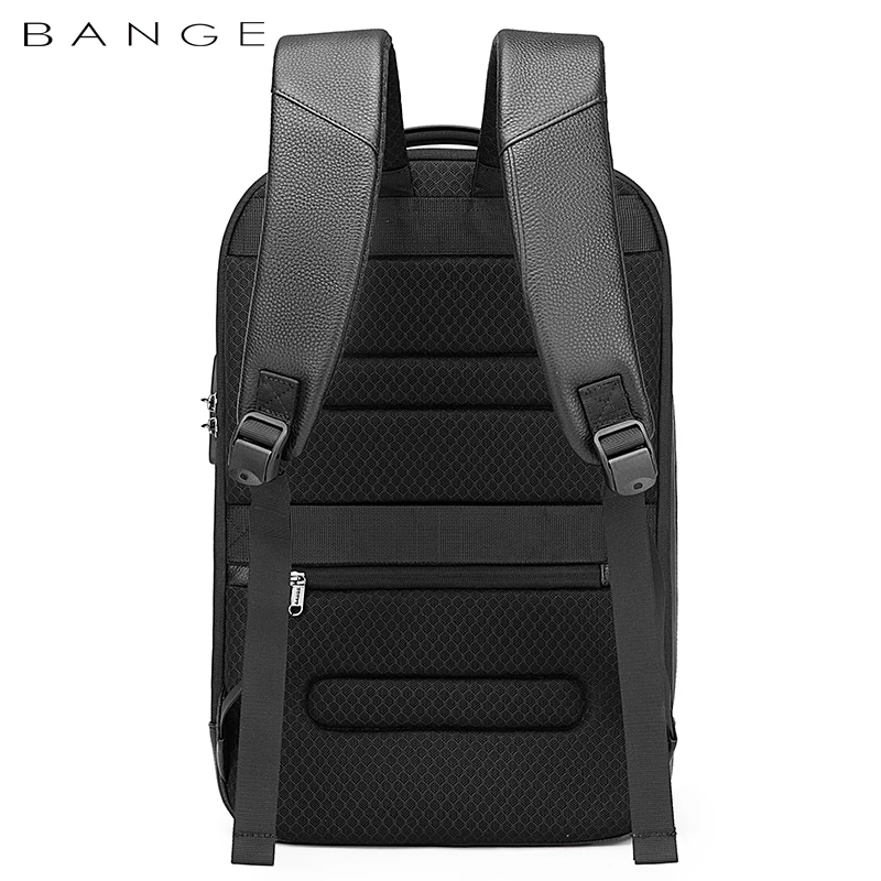 Leather Backpack Men Business Backpack Laptop 15.6 Inch Computer Bag Large Capacity  Bag Male Backpack Anti -theft Fashion 2023