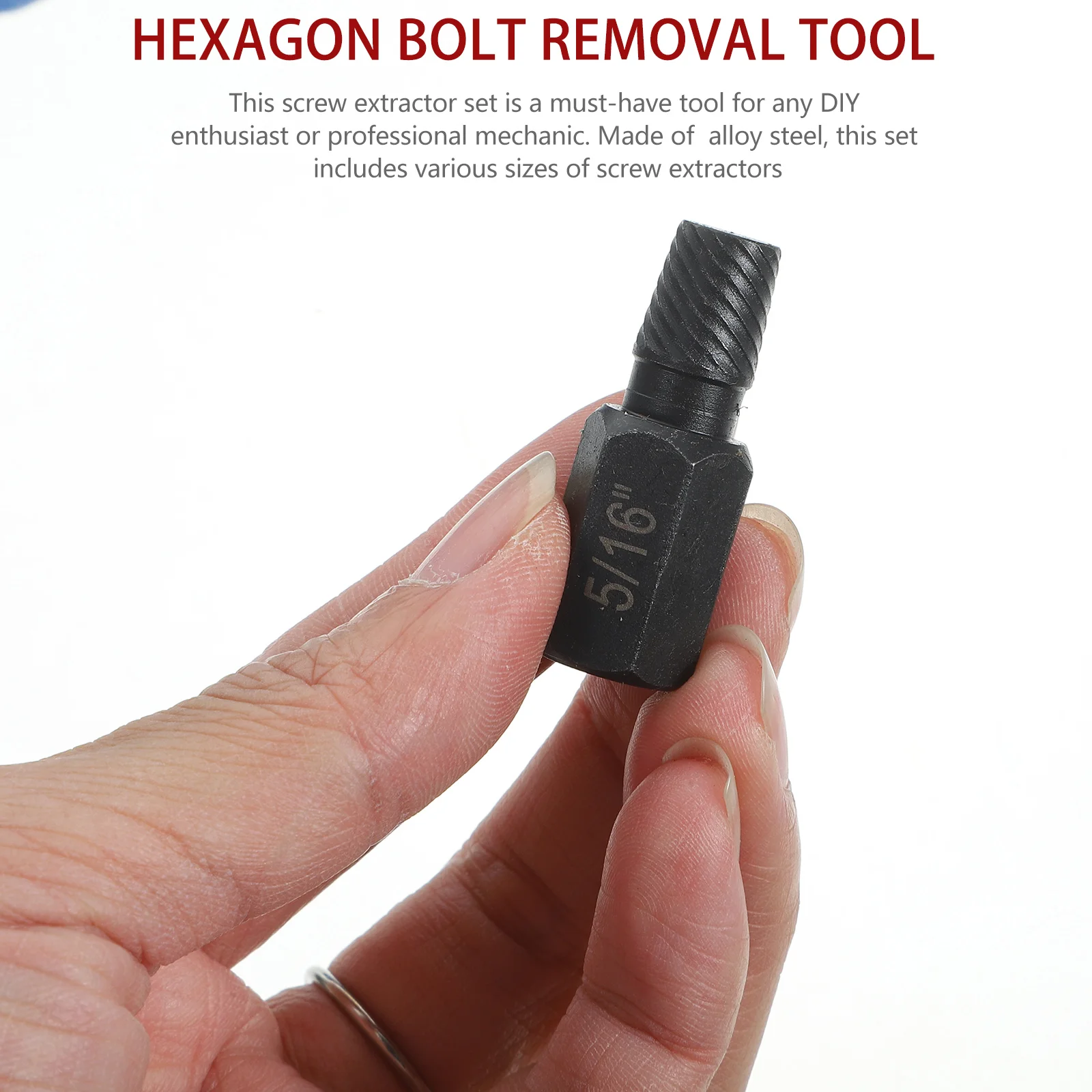 Hexagon Socket Bolt Removal Tool Extractor Kit Stripped Screws Remover Alloy Steel Drill Bit