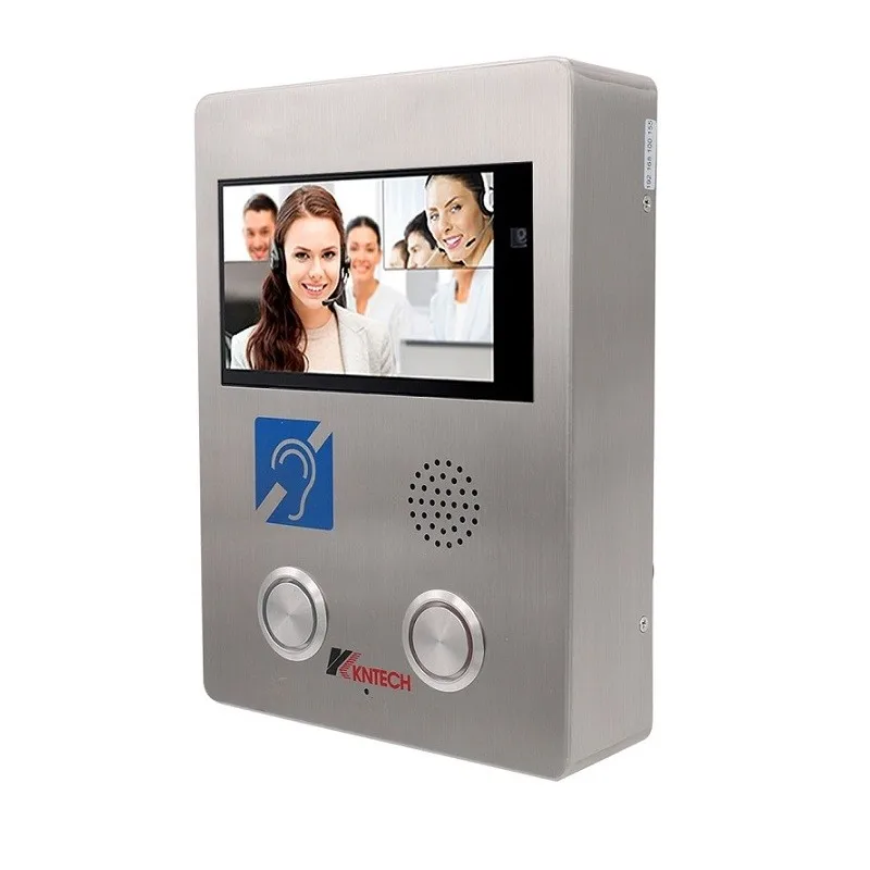 7\ Digital TFT Screen Hands-free IP Video Phone System with Induction Loop Help Point VoIP Emergency Intercom Corded Telephones