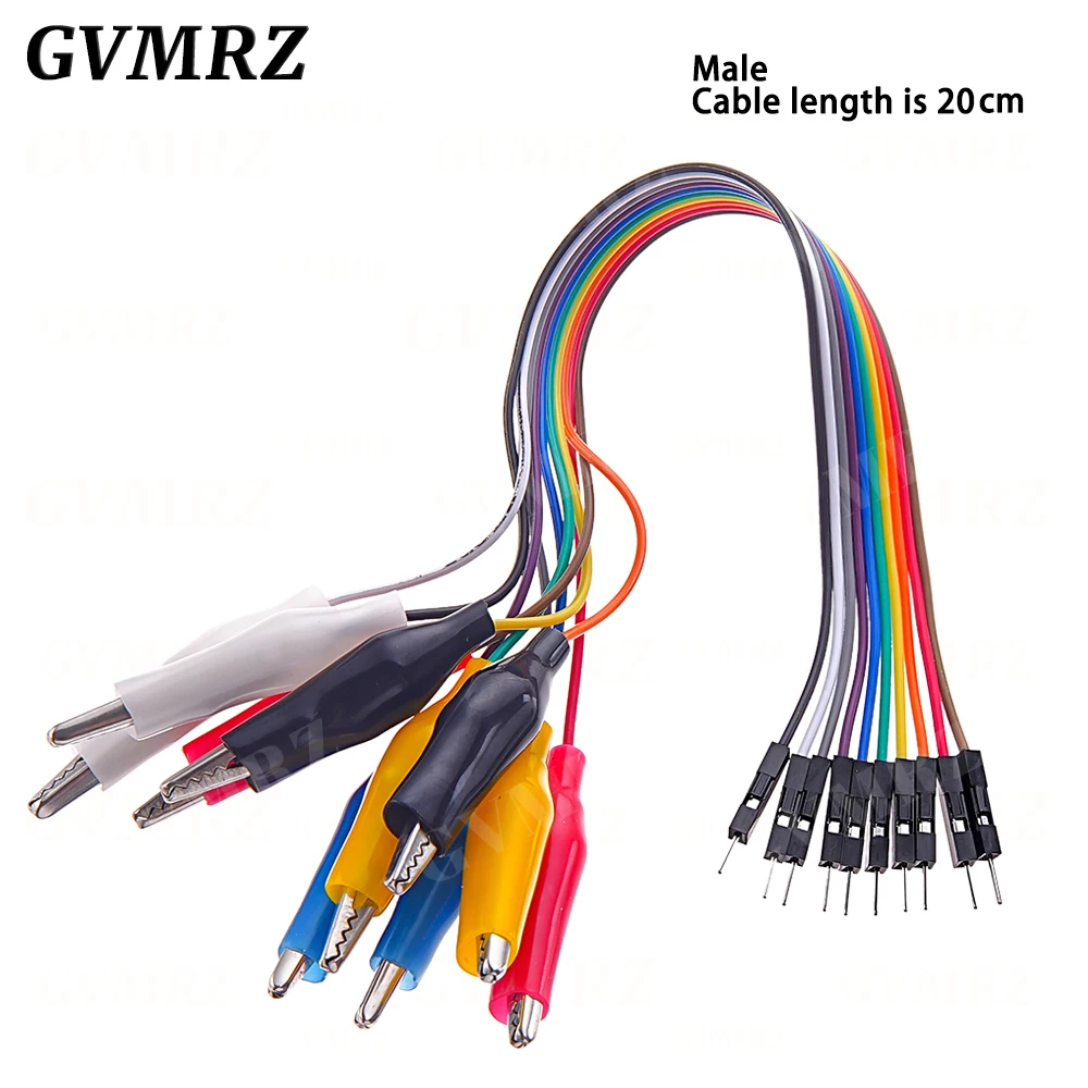 20MM 30MM 10Pin Double-end Alligator Clips jump Wire Male Female Crocodile Clip Test Lead Jumper Wire Line Cable DIY Connection image 3