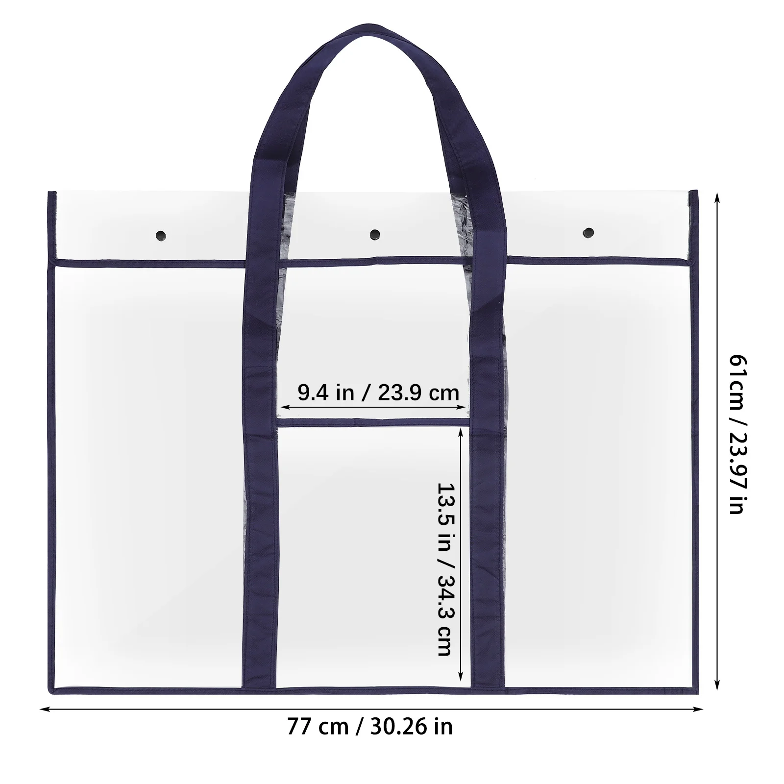 1 قطعة حقيبة المحفظة الفنية سعة كبيرة بولي كلوريد الفينيل مقبض محمول للوحات الطلاء المشارك تخزين الفن تخزين مجلد اللوحة ورقة