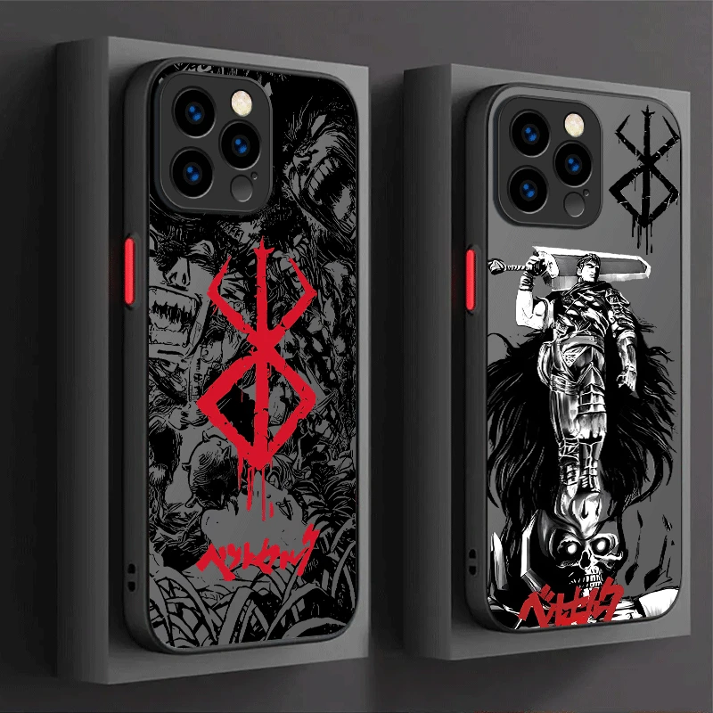 Berserk Comics – coque de téléphone Cool et mate, étui de protection pour iPhone 17 Air 16E 15 16 14 13 12 11 Pro Max XR 7 8 Plus SE 2020
