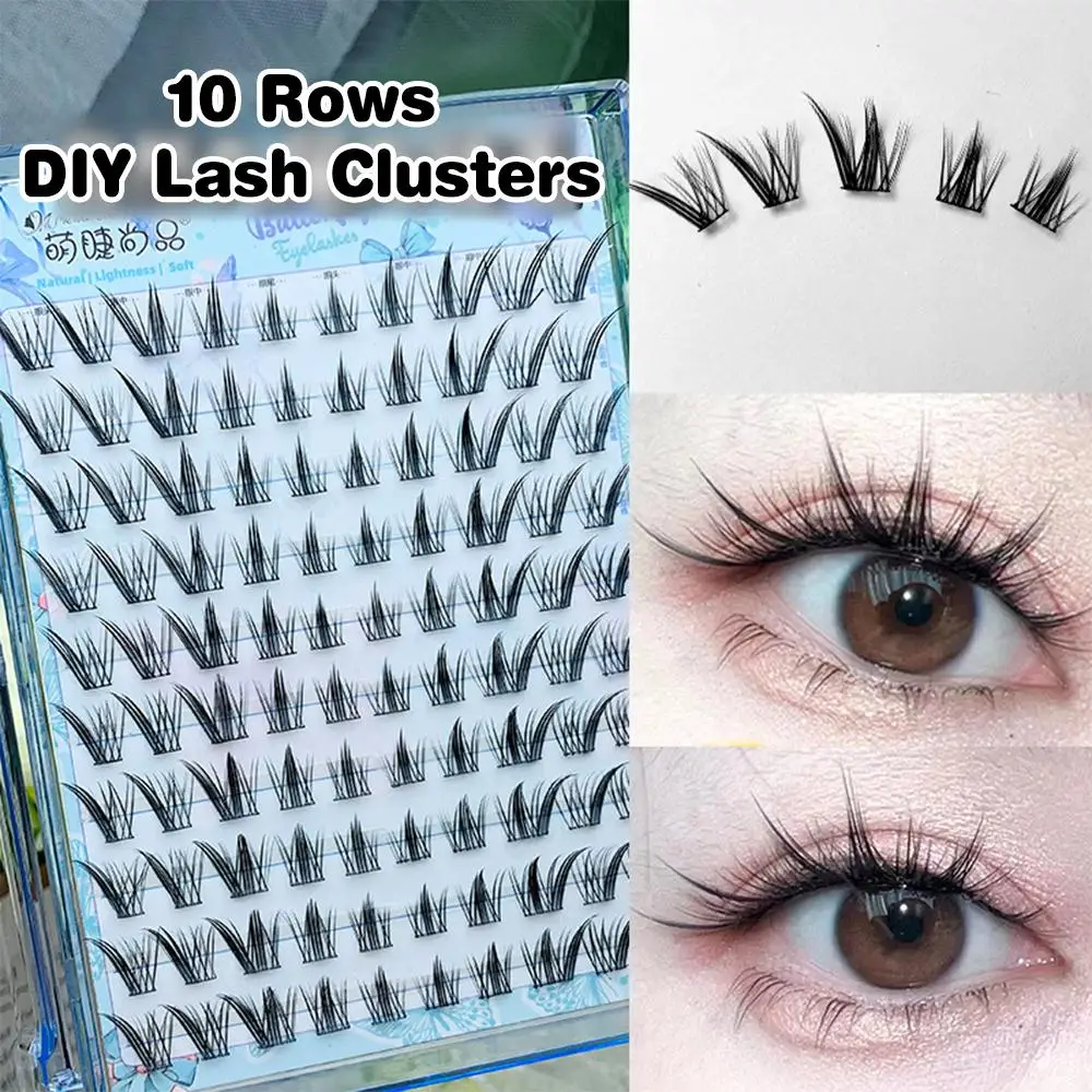 

Wispy No Glue Needed Manga Lash Clusters Spiky Natural Look Fairy Individual Lashes Reusable DIY Eyelash Extensions