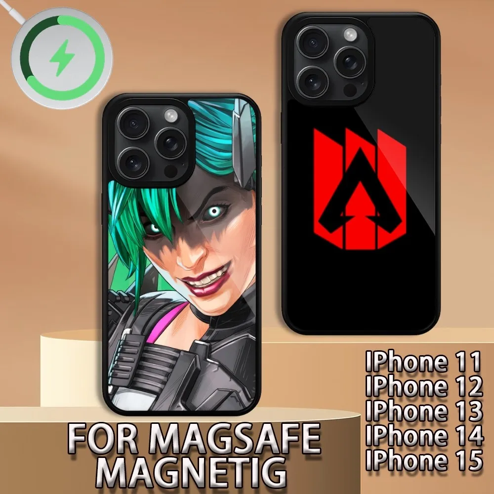 

Чехол для телефона Game Apex Legends для iPhone 15, 14, 13, 12, 11 Pro Max Plus Magsafe, магнитный чехол для беспроводной зарядки