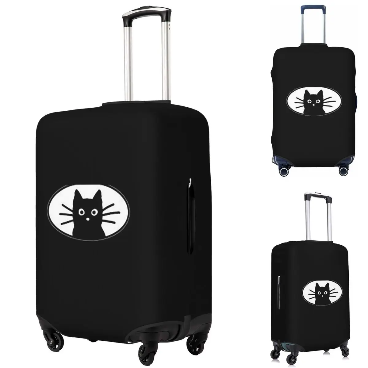 

Black Cat Fac Suitcase Cover Protection Elastic Trip Luggage Protector Covers for 18-32 Inch