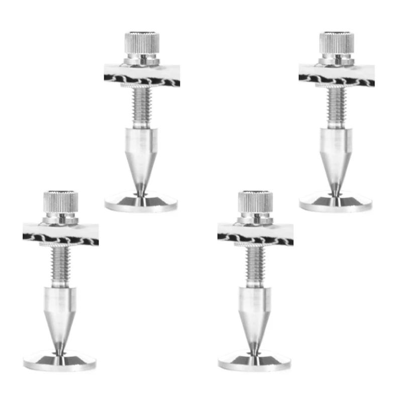 97QB Speaker Stand Spikes Isolation Spikes Stand Foot HiFi Speaker Shockproof Cone Base Pads Chrome-plated Spikes Base Pad