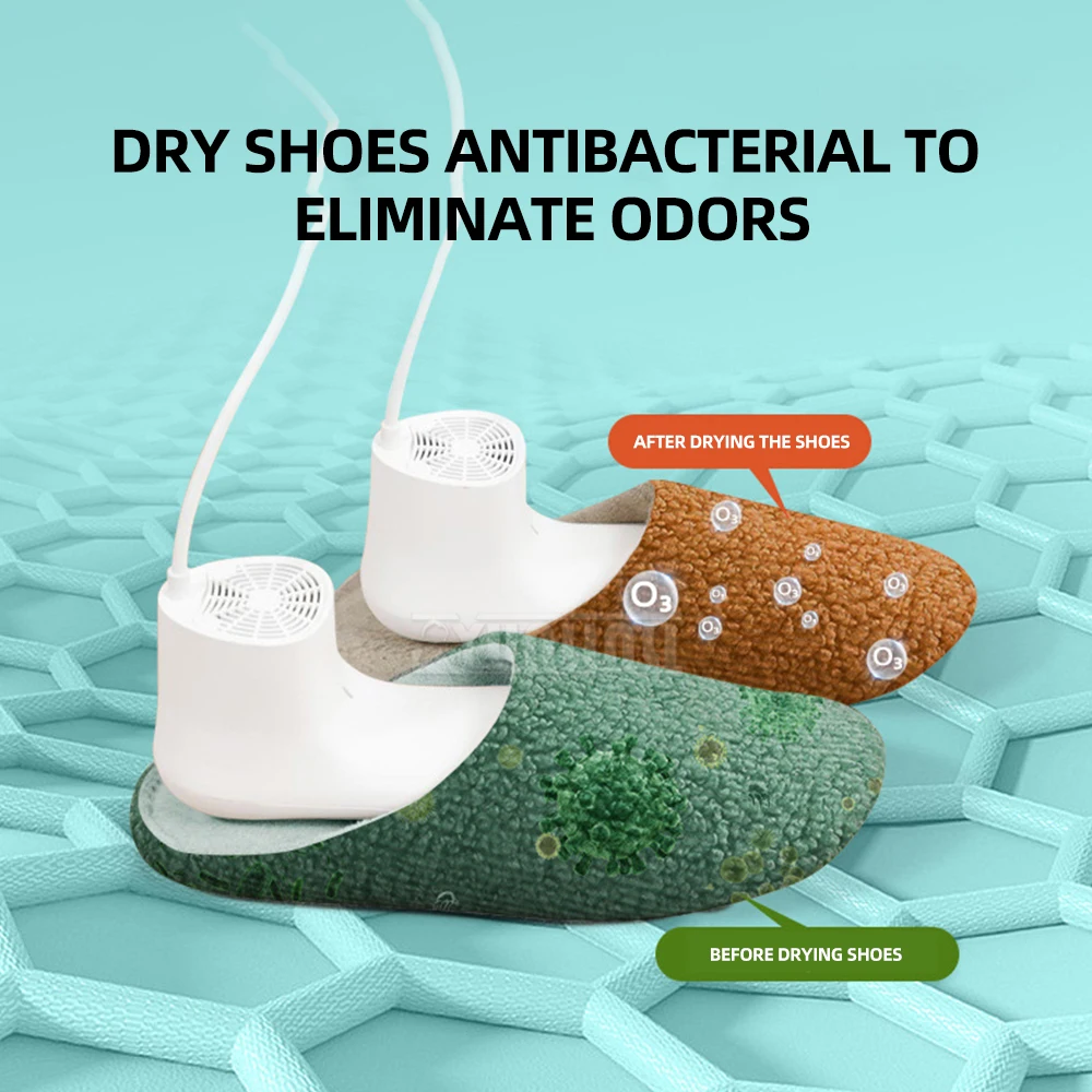 مجفف أحذية منزلي عالي الجودة لإزالة الروائح الكريهة، مجفف أحذية محمول بموقيت للسفر PM10