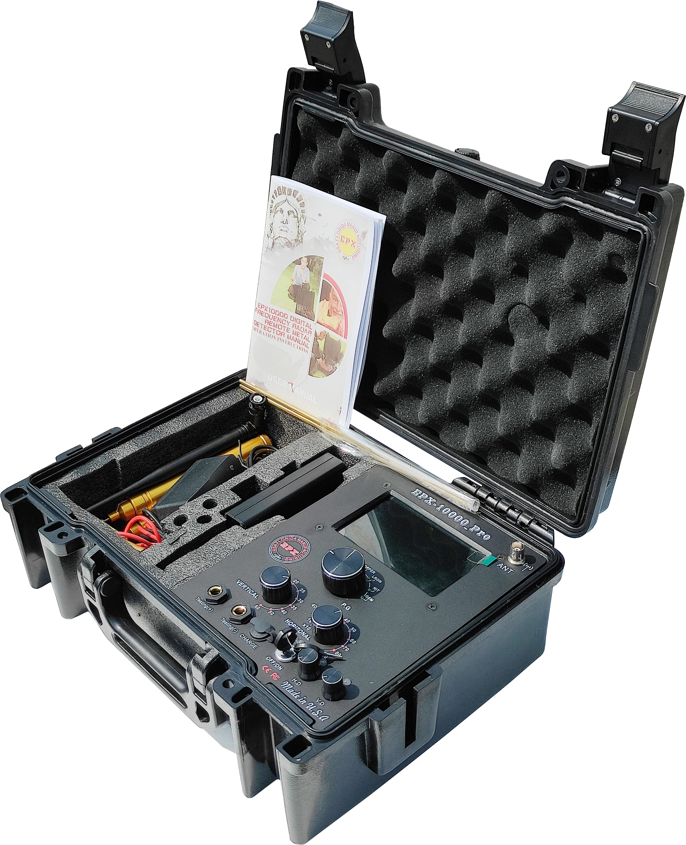 

EPX-10000 Pro 1200M/3937FT Gold Metal Detector Gold Finder Underground Metal Finder with Carry Box