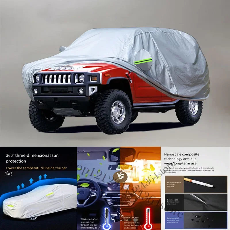 

For Hummer H2 fit Outdoor Protection Full Car Covers Snow Cover Sunshade Waterproof Dustproof Exterior Car cover protection