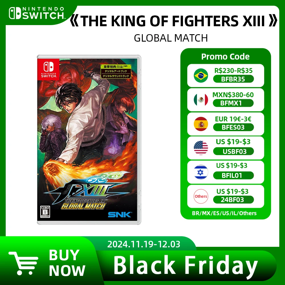 Nintendo Switch - The King of Fighters XIII 13 Global Match - Game Card for Switch OLED Lite Support TV Tabletop Palm Game Mode