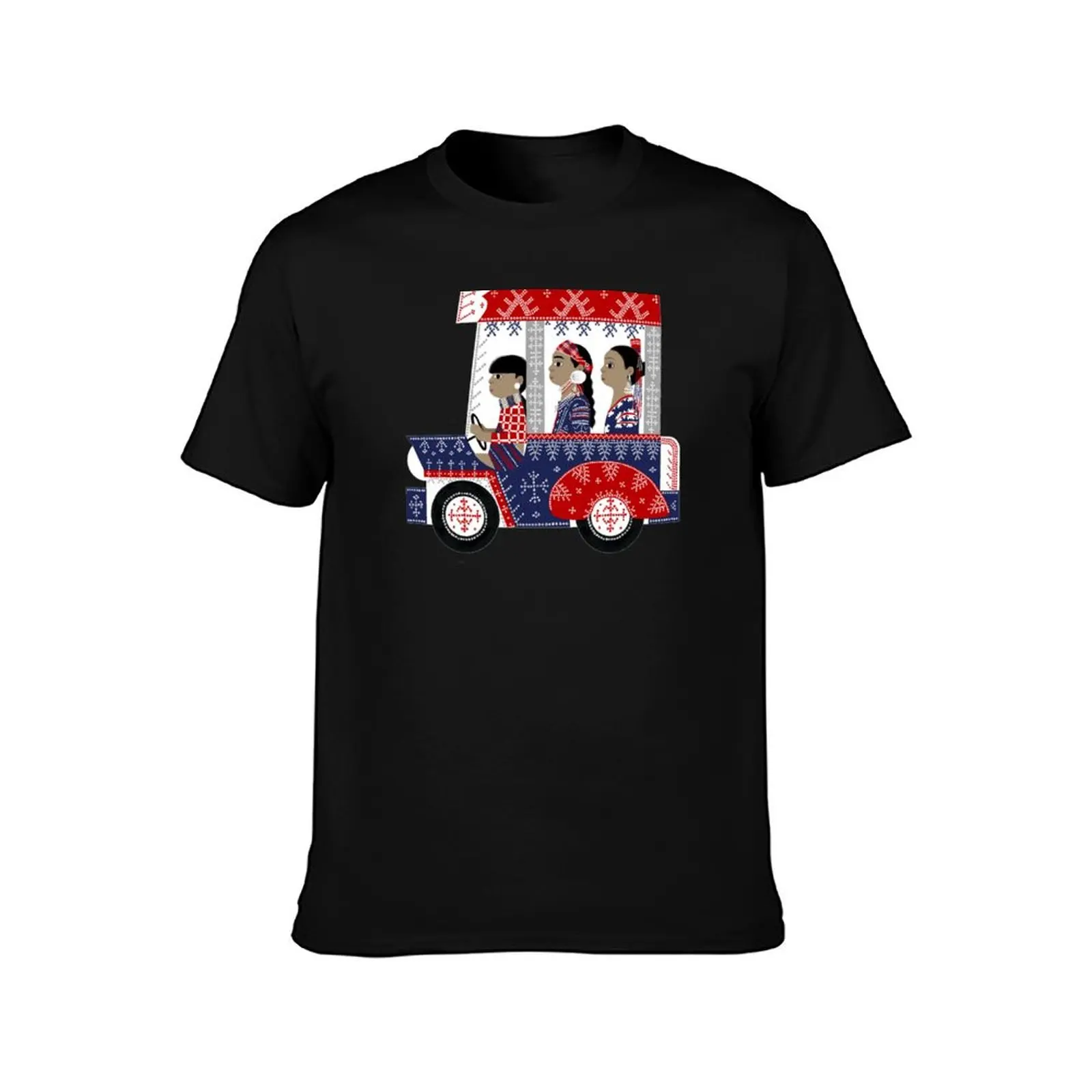 Mindanao jeepney illustration by robert alejandro T-Shirt Classic Print Short Sleeve Shirt T-Shirt