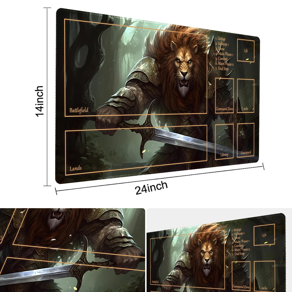 Lionus-Jeu de société TCG Playvirus, Polymère de table, Souris Sub, Compatible pour MTG CCG, Taille 60x35 cm