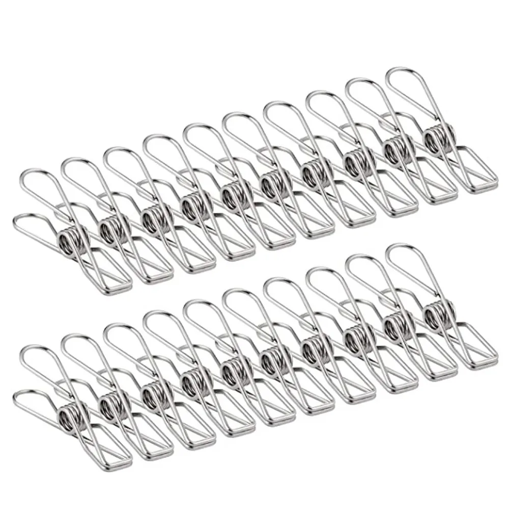 10/20/40/100 Pegs Clothespin 5/6cm Clips Washing Hang Pins Wire Clamp Home Storage Tool Stainless Steel Clips Clothes Organizer