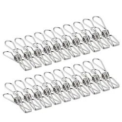 10/20/40/100 Pegs Clothespin 5/6cm Clips Washing Hang Pins Wire Clamp Home Storage Tool Stainless Steel Clips Clothes Organizer