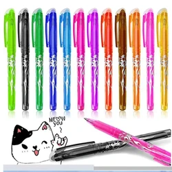 Color Erasable Gel Pens 0.7mm Multi-color Refill Kawaii Colored Pen for Drawing Writing Gel Ink Rollerball Pen Stationery