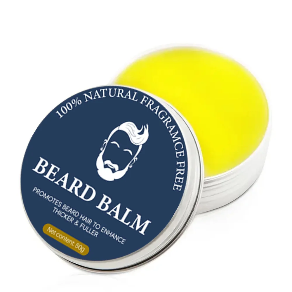 Creme de cuidados nutritivos para barba masculina, cera de barba, condicionador natural, suave