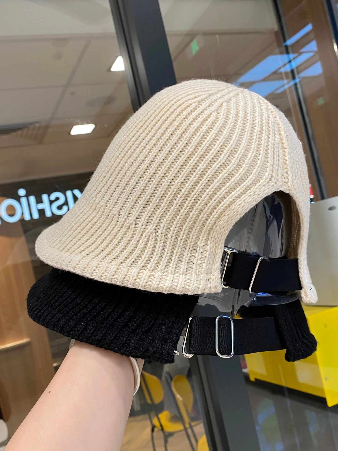simple-knitted-bucket-hat-women's-travel-foldable-sunshade-bucket-hat-face-slimming-wide-brim-fishing-cap-polyester-fiber