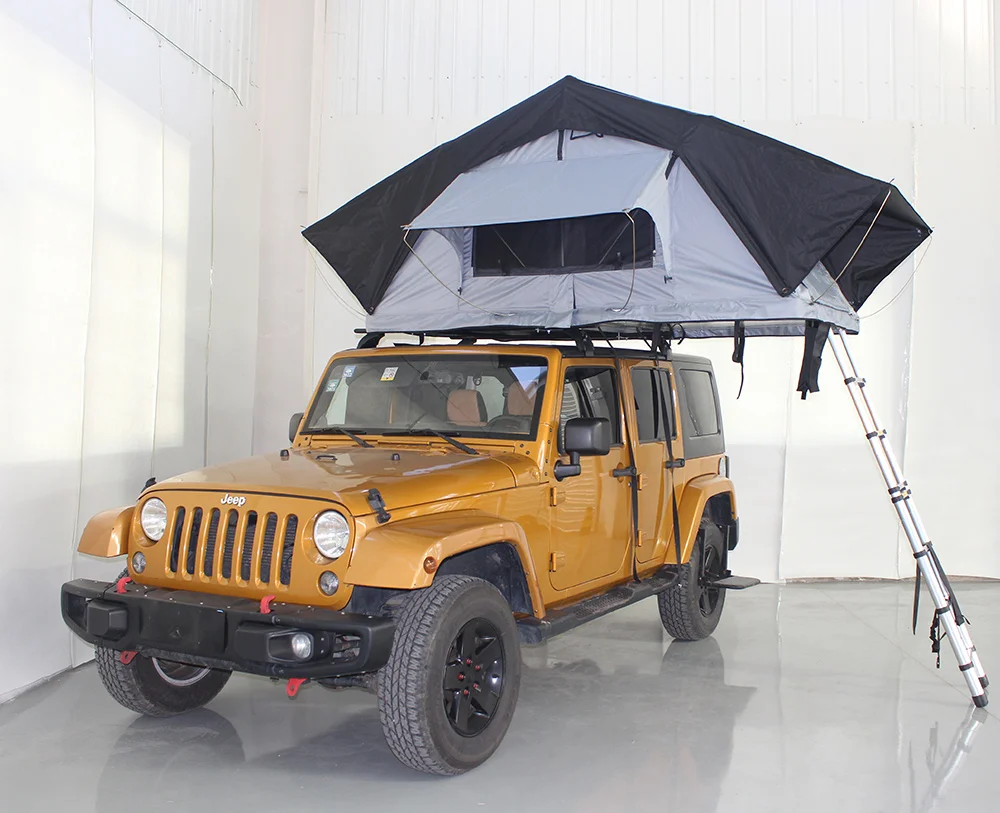 Outdoor 1-3 Person Polycotton Waterproof 4x4 Off-road Travelling Foldable Car Truck Camping Soft Shell Roof Top Tent