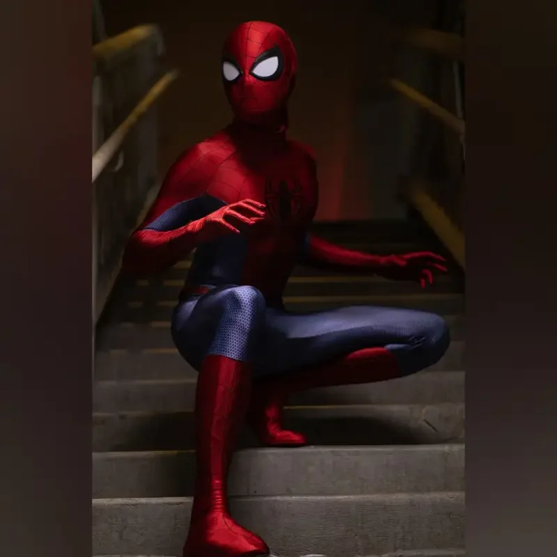 Halloween Männer Spidercosplay Kostüm Superheld Zentai Anzug Erwachsene Kinder Jungen Männlich Voller Bodysuit Overall