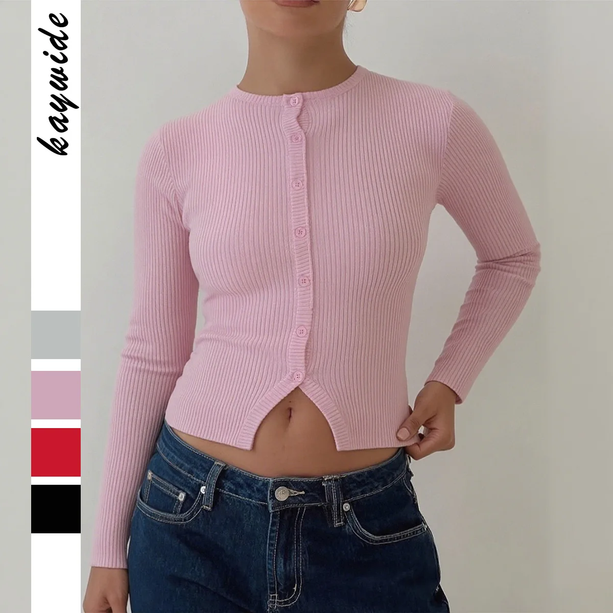 

Diyun Y2K сексуальная девушка однотонный базовый слой с длинными рукавами жилет вязаный женский осенне-зимний независимый счет