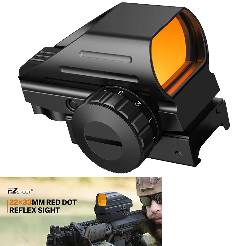 

EZshoot Optics Riflescope Rifle Scope Reflex Sight with 4 Reticles Red Dot Sight with 20mm Rail Mount Absolute Co-Witness