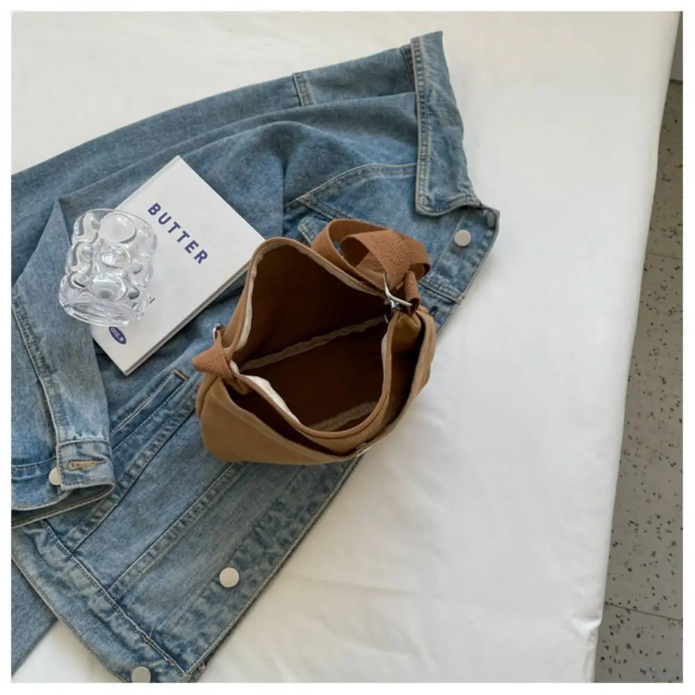 Canvas Shoulder Bags Women Solid Simple Multifunction Handbags Large Capacity Crossbody Bags for Women Teens Purse