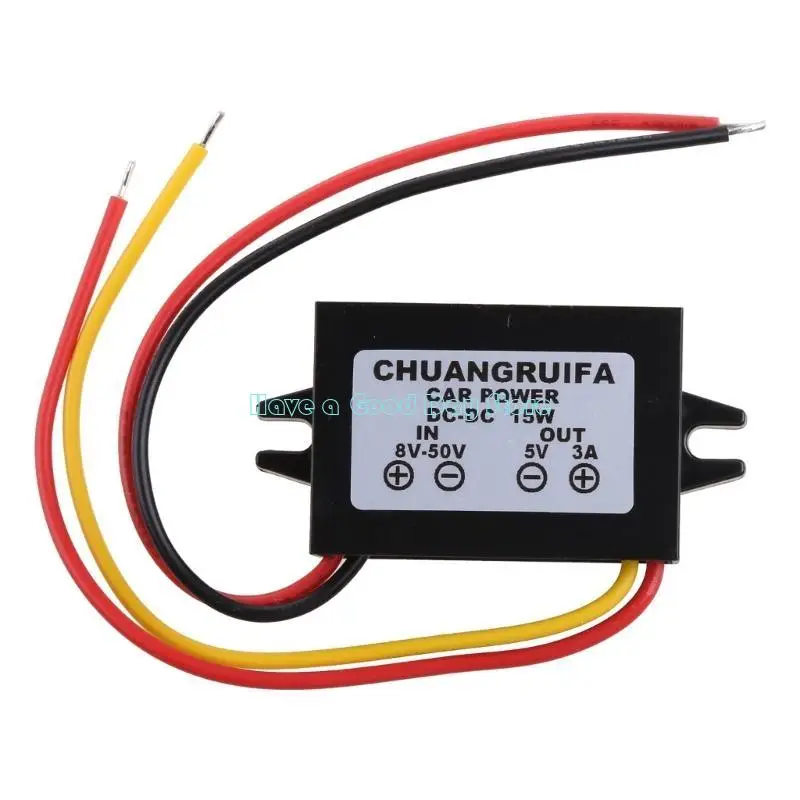 462D Waterproof 15W Pot Pot Pot Catu Power Adapter DC-DC Modul Konverter 12V hingga 5V