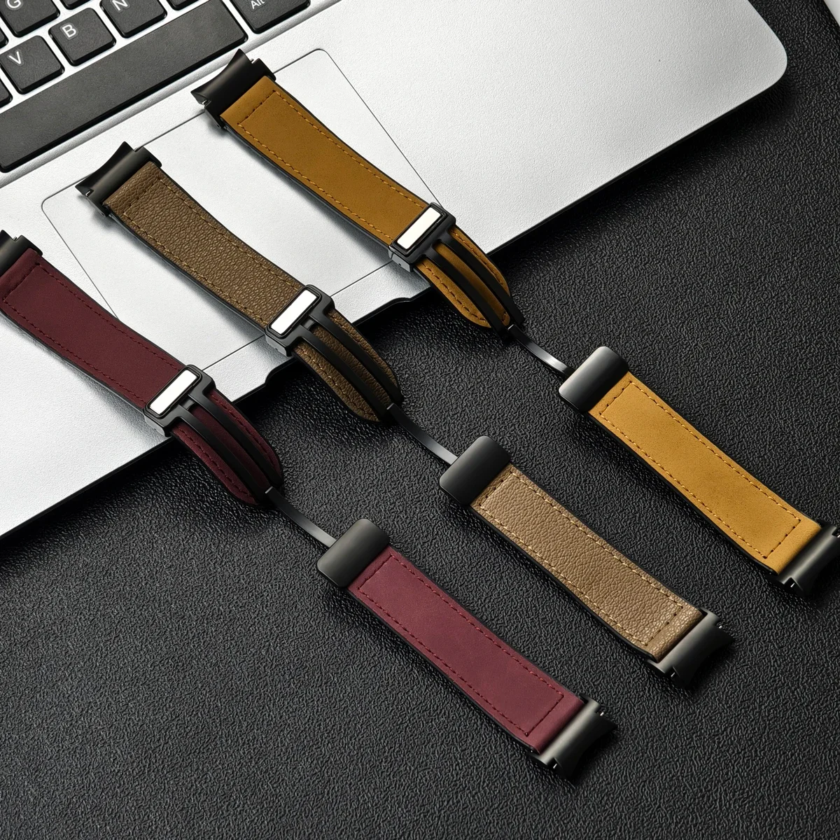 20mm Quick fit Leather Band for Samsung Galaxy Watch 6 5 4 40 44mm watch 5 pro 45 for 6/4 classic 43 47mm 42 46mm No Gaps Strap