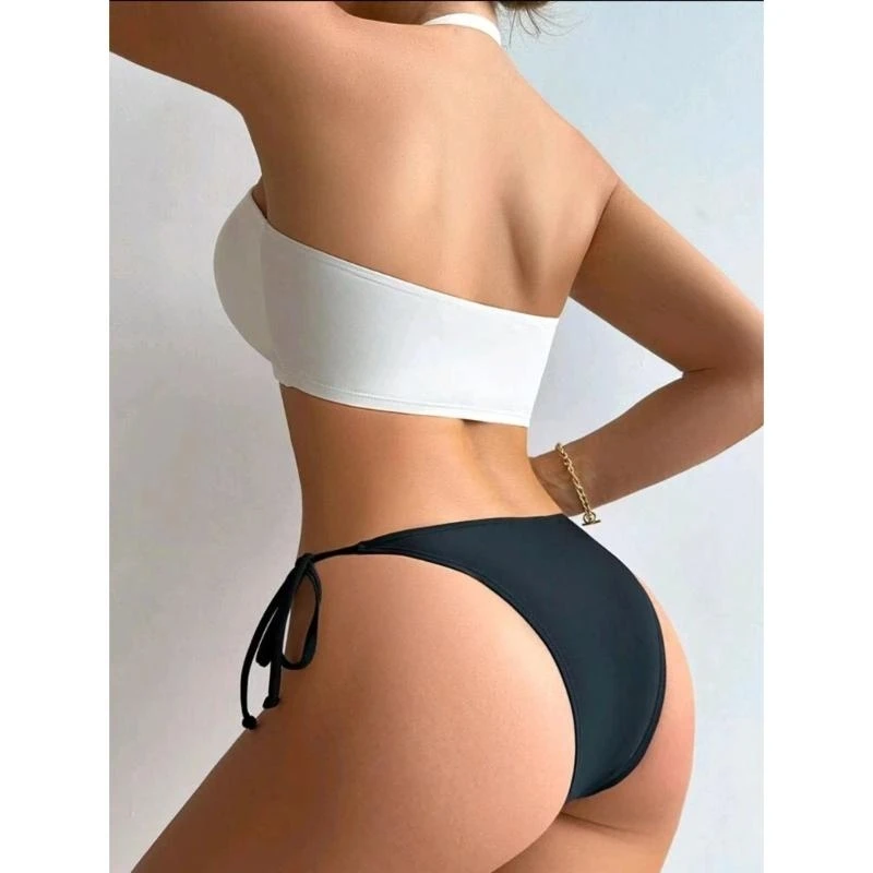 q22d-女性のセクシーなホルターネックカラーブロック-3d-フラワーシャーリングビキニセット-2-個三角ネクタイサイド-tバック水着ビーチ水着