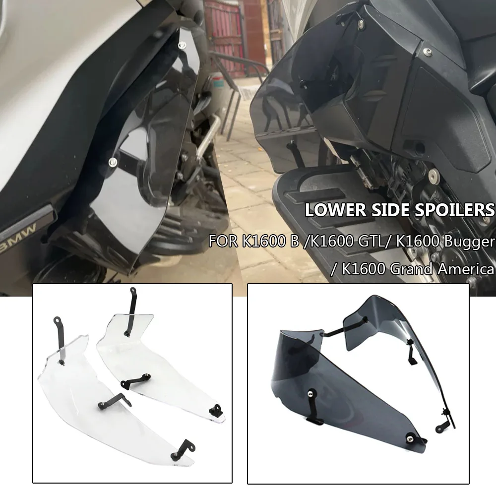 

Для BMW K 1600 Bagger K 1600 Grand America K 1600 GTL 2017-UP аксессуары для мотоциклов дымчато-серый нижний боковой дефлектор