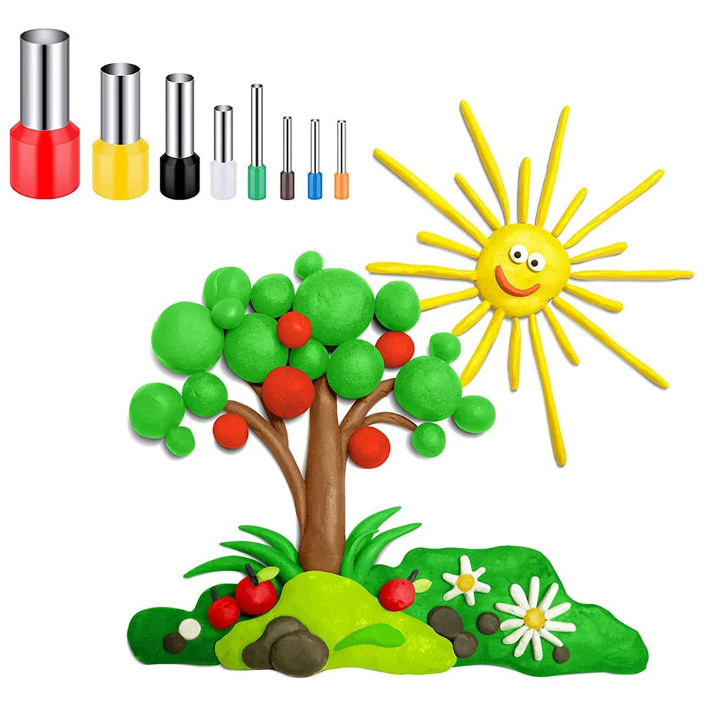 مجموعة قاطعة الطين المستديرة المصنوعة من الفولاذ المقاوم للصدأ مكونة من 40 قطعة لأدوات قوالب القطع الصغيرة المصنوعة يدويًا #4