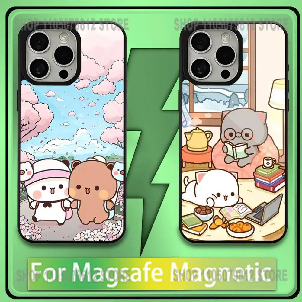 

Cute BuBu D-DuDu Phone Case For iPhone 16,15,14,13,12,11,Plus,Pro,Max,Mini Soft Magesafe Magnetic Wireless Charge
