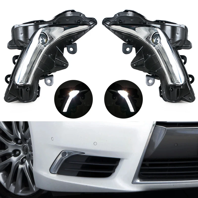 

Поп для Lexus LS460 LS600H 2013-2017 светодиодные дневные ходовые огни светодиодные DRL светодиодные противотуманные фары противотуманные фары 81210-50100 81220-5010