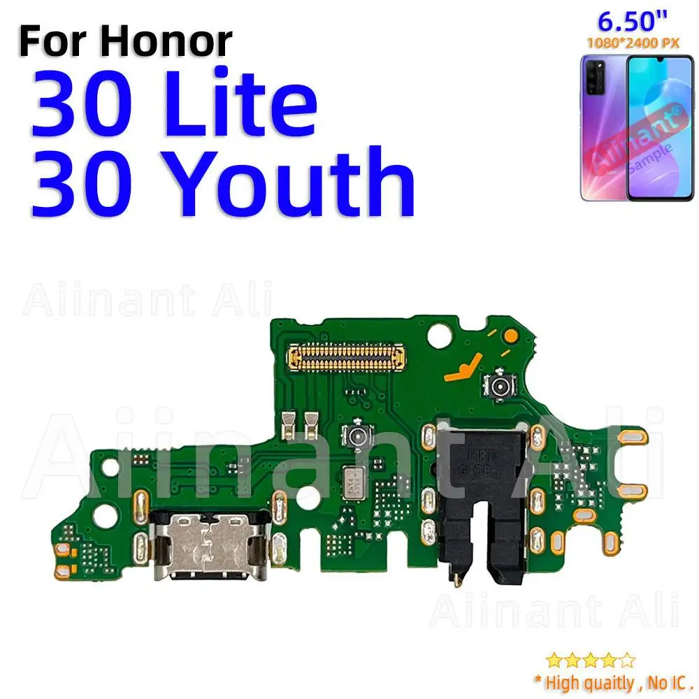 Aiinant Dock USB Charger Mic Board Connector Charging Port Flex Cable For Huawei Honor View 30 50 60 Lite Pro SE 30s Spare Parts