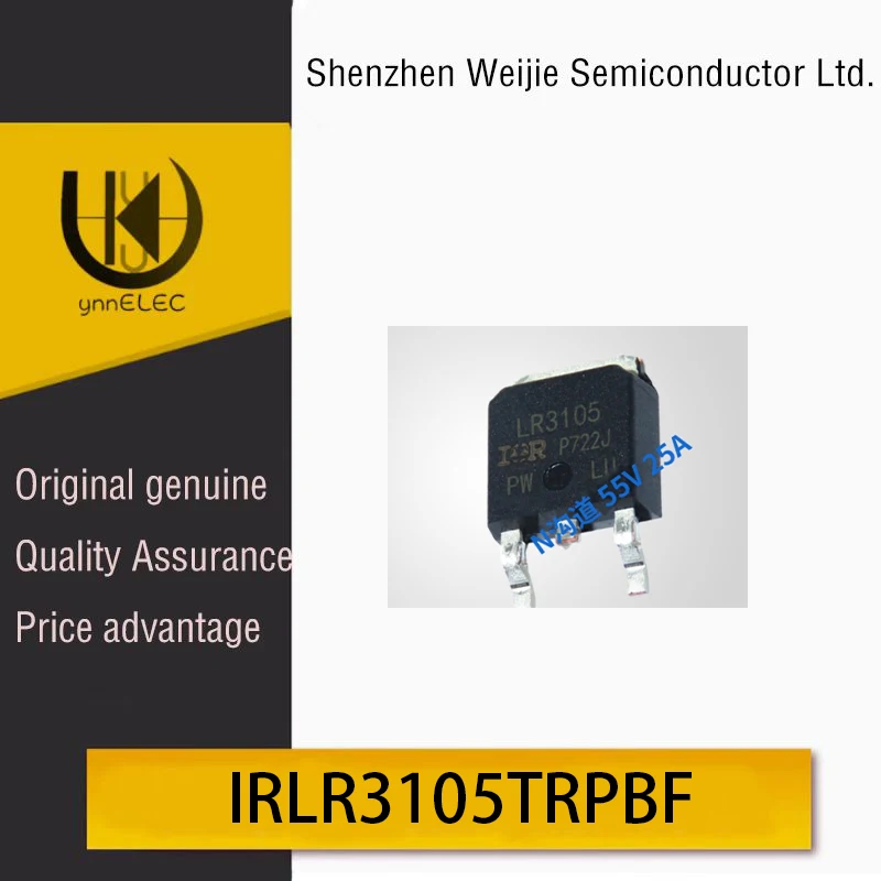 Nuevo Original IRLR3105TRPBF Canal N 55V 25A impreso en seda LR3105 MOS Chip Transistor de efecto de campo